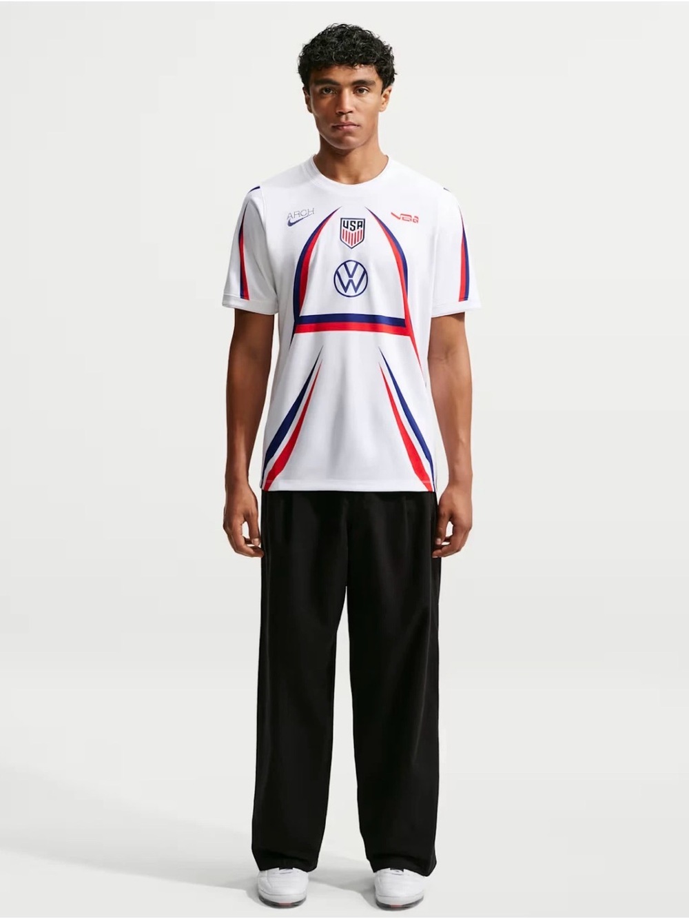USA x Virgil Abloh Archive World VAA NIKE Cup 2026 Pre-Match Top Jersey Sz Med - Picture 3 of 7